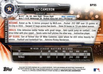 2017 Bowman Prospects Daz Cameron  BP95 Houston Astros