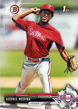 2017 Bowman Prospects Adonis MedinaÂ  FBC BP104 Philadelphia Phillies