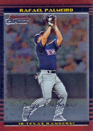 2002 Bowman Chrome Rafael Palmeiro # 47 Texas Rangers
