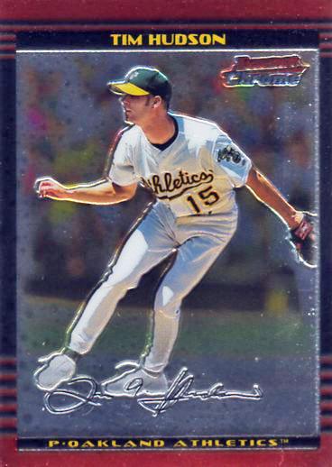 2002 Bowman Chrome Tim Hudson # 68 Oakland Athletics