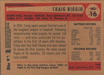 2002 Bowman Heritage Craig Biggio # 16 Houston Astros