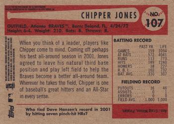 2002 Bowman Heritage Chipper Jones # 107 Atlanta Braves