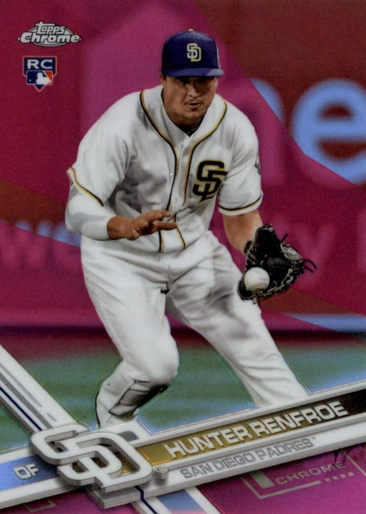 2017 Topps Chrome Pink Refractor Hunter Renfroe 18 San Diego Padres