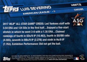 2017 Topps Chrome Update Luis SeverinoAS HMT2 New York Yankees