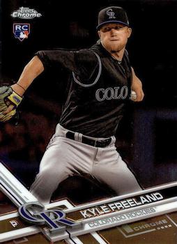 2017 Topps Chrome Update Kyle FreelandÂ RC HMT4 Colorado Rockies