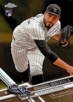 2017 Topps Chrome Update Antonio SenzatelaÂ RC HMT6 Colorado Rockies