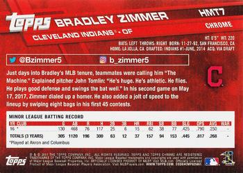 2017 Topps Chrome Update Bradley ZimmerÂ RC HMT7 Cleveland Indians