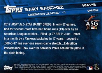 2017 Topps Chrome Update Gary SanchezÂ AS HMT18 New York Yankees