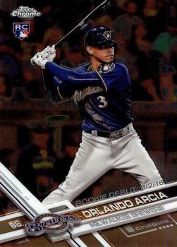 2017 Topps Chrome Update Orlando ArciaÂ RD HMT52 Milwaukee Brewers