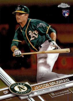 2017 Topps Chrome Update Jaycob BrugmanÂ RC HMT62 Oakland Athletics