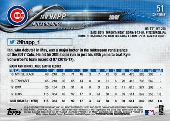 2018 Topp Chrome  Ian Happ #51 Chicago Cubs