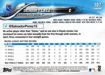 2018 Topp Chrome  Salvador Perez #107 Kansas City Royals