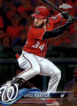 2018 Topp Chrome  Bryce Harper #139 Washington Nationals