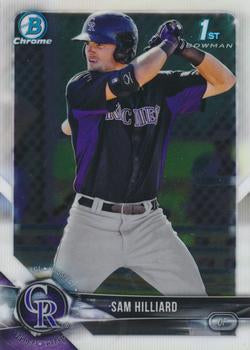 2018 Bowman Chrome Prospects Sam Hilliard BCP13 Colorado Rockies