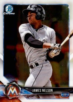 2018 Bowman Chrome Prospects James Nelson BCP33 Miami Marlins