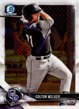 2018 Bowman Chrome Prospects Colton Welker BCP39 Colorado Rockies
