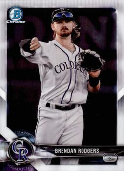 2018 Bowman Chrome Prospects Brendan Rodgers BCP43 Colorado Rockies