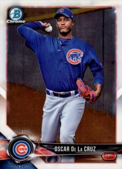 2018 Bowman Chrome Prospects Oscar De La Cruz BCP59 Chicago Cubs
