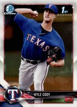 2018 Bowman Chrome Prospects Kyle Cody BCP62 Texas Rangers