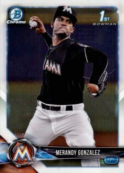 2018 Bowman Chrome Prospects Merandy Gonzalez BCP70 Miami Marlins