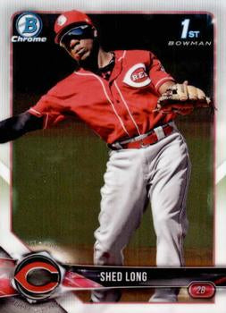 2018 Bowman Chrome Prospects Shed Long BCP78 Cincinnati Reds