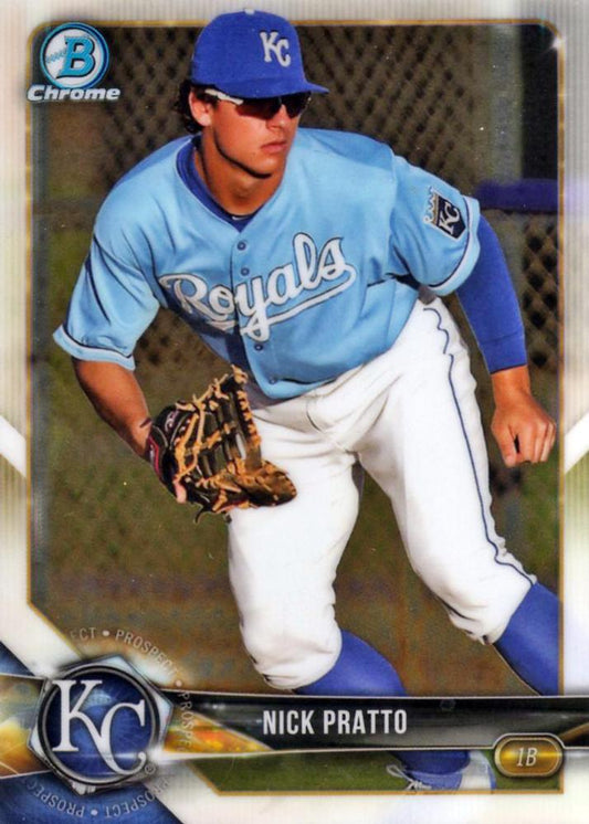 2018 Bowman Chrome Prospects Nick Pratto BCP81 Kansas City Royals