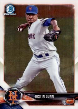 2018 Bowman Chrome Prospects Justin Dunn BCP82 New York Mets