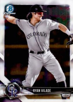 2018 Bowman Chrome Prospects Ryan Vilade BCP92 Colorado Rockies