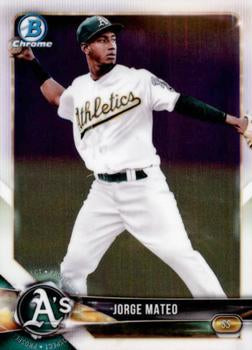 2018 Bowman Chrome Prospects Jorge Mateo BCP95 Oakland Athletics