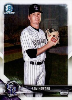 2018 Bowman Chrome Prospects Sam Howard BCP109 Colorado Rockies