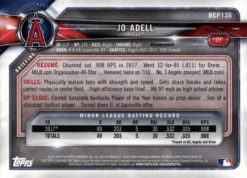 2018 Bowman Chrome Prospects Jo Adell BCP136 Los Angeles Angels