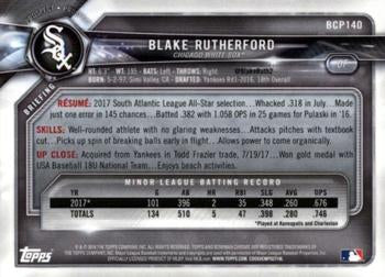 2018 Bowman Chrome Prospects Blake Rutherford BCP140 Chicago White Sox