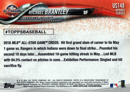 2018 Topps Update Michael Brantley ASG #US148 Cleveland Indians