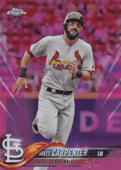 2018 Topp Chrome Pink Refractor Matt Carpenter #33 St. Louis Cardinals