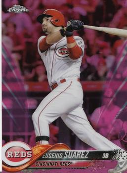 2018 Topp Chrome Pink Refractor Eugenio Suarez #41 Cincinnati Reds