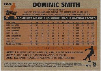 2018 Topp Chrome 1983 Topps Baseball Dominic Smith RC83T-16 New York Mets
