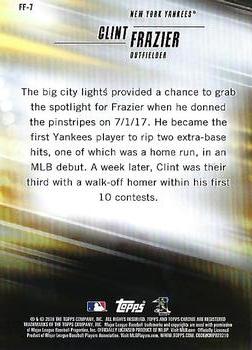 2018 Topp Chrome Freshman Flash Clint Frazier RCFF-7 New York Yankees