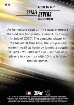 2018 Topp Chrome Freshman Flash Rafael Devers RCFF-15 Boston Red Sox
