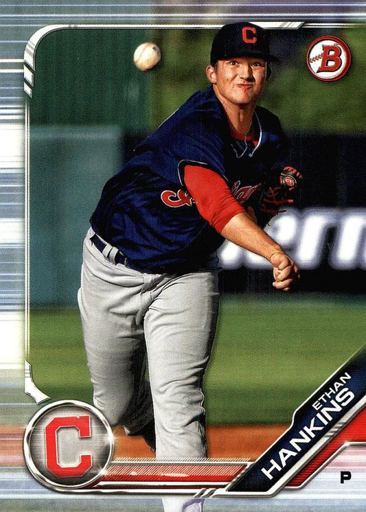 2019 Bowman Prospects Ethan Hankins #BP-15 Cleveland Indians