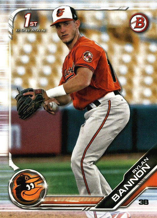 2019 Bowman Prospects Rylan Bannon #BP-23 Baltimore Orioles