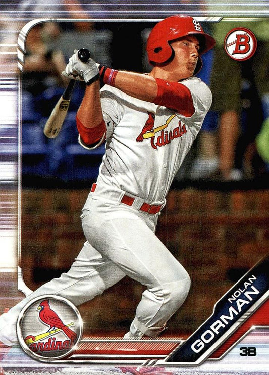 2019 Bowman Prospects Nolan Gorman #BP-60 St. Louis Cardinals