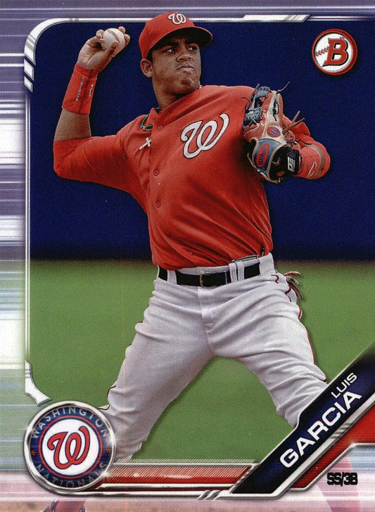 2019 Bowman Prospects Luis Garcia #BP-64 Washington Nationals