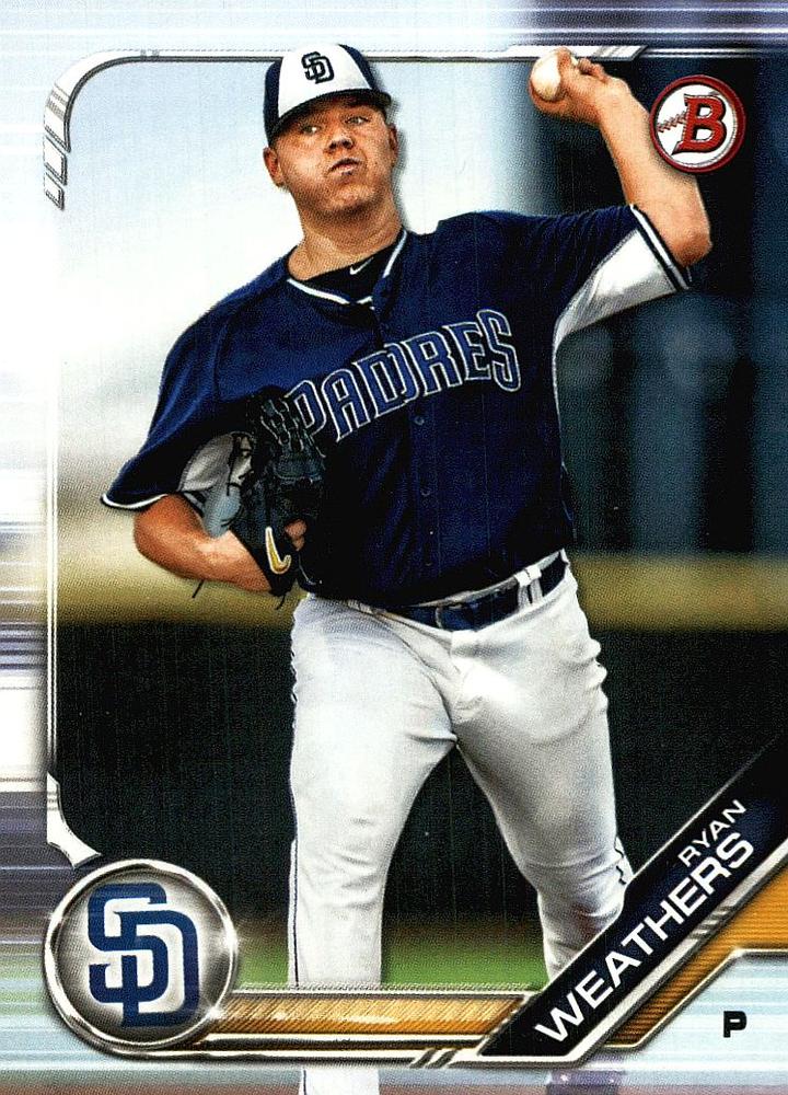 2019 Bowman Prospects Ryan Weathers #BP-66 San Diego Padres