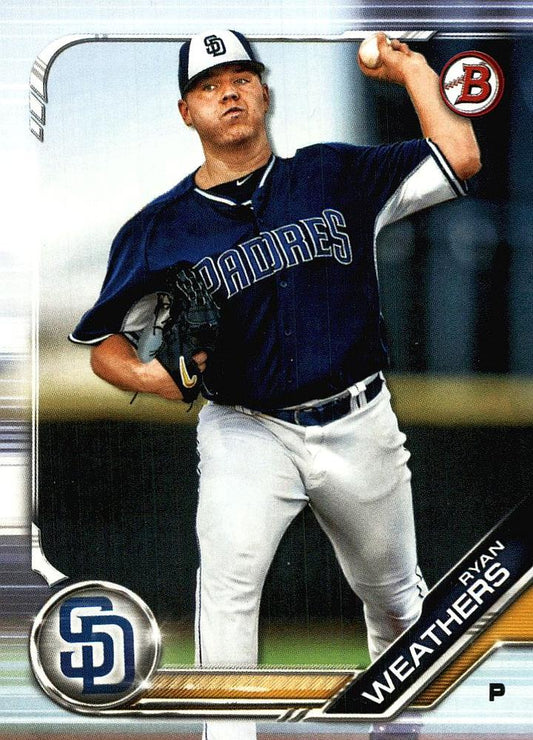 2019 Bowman Prospects Ryan Weathers #BP-66 San Diego Padres