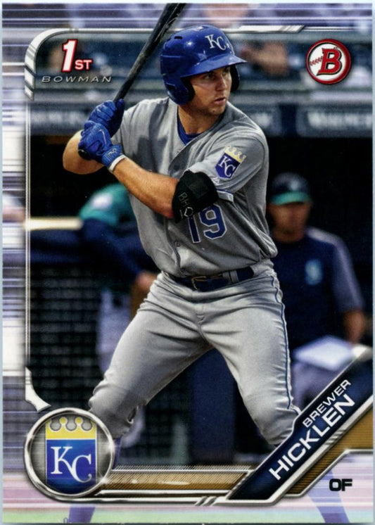 2019 Bowman Prospects Brewer Hicklen #BP-72 Kansas City Royals