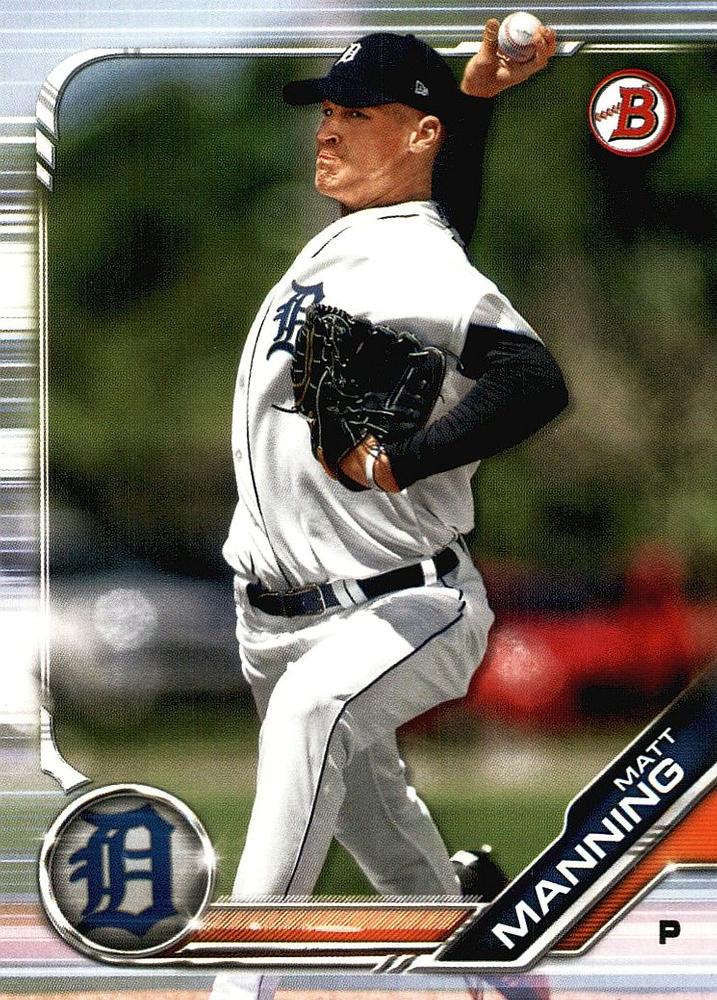 2019 Bowman Prospects Matt Manning #BP-85 Detroit Tigers