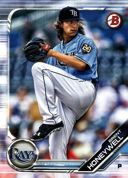 2019 Bowman Prospects Brent Honeywell #BP-88 Tampa Bay Rays