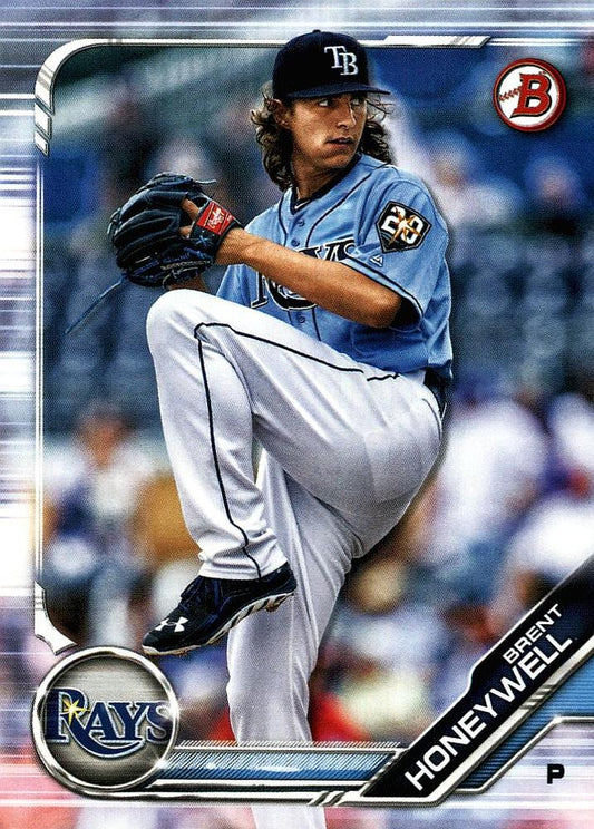 2019 Bowman Prospects Brent Honeywell #BP-88 Tampa Bay Rays
