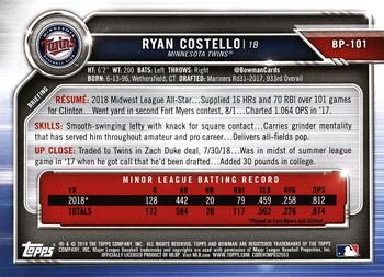 2019 Bowman Prospects Ryan Costello #BP-101 Minnesota Twins