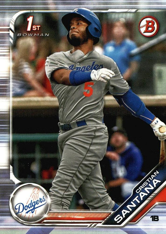 2019 Bowman Prospects Cristian Santana #BP-134 Los Angeles Dodgers
